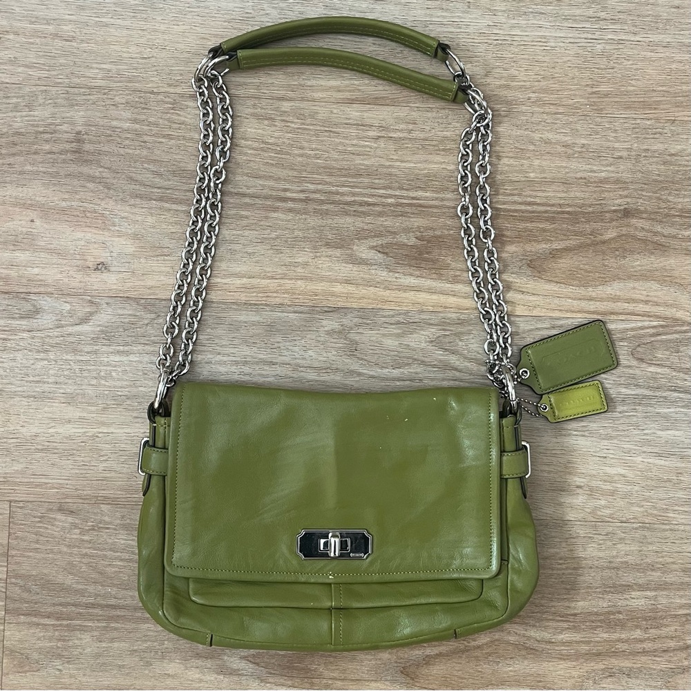 Coach Vintage 1993 Pea Green Shoulder Bag
